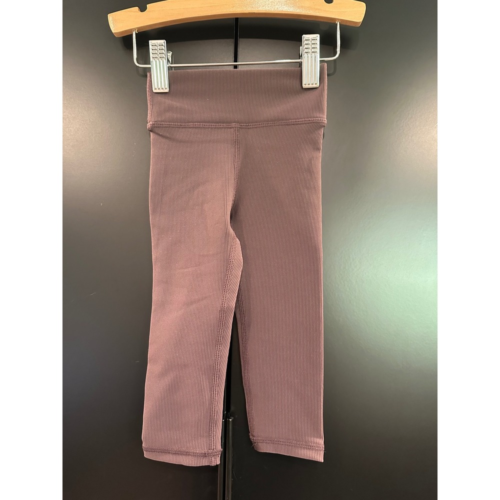 Little Bipsy Ribbed Leggings Plum Purple 3-6M High Waisted Athletic Pants NWT